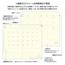 Laden Sie das Bild in den Galerie-Viewer, MIDORI - 2026 PRD Slim wöchentlich - Vertikales Tagebuch - Schwarz