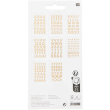 Load image into Gallery viewer, PAPER POETRY - Sticker Pad Alphabet - White and Kraft Paper