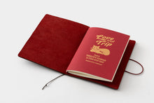 Load image into Gallery viewer, TRAVELER'S COMPANY – LOVE AND TRIP - Traveler's Notebook Passport red