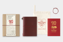 Load image into Gallery viewer, TRAVELER'S COMPANY – LOVE AND TRIP - Traveler's Notebook Passport red