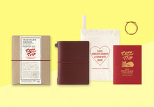 Load image into Gallery viewer, TRAVELER'S COMPANY – LOVE AND TRIP - Traveler's Notebook Passport red