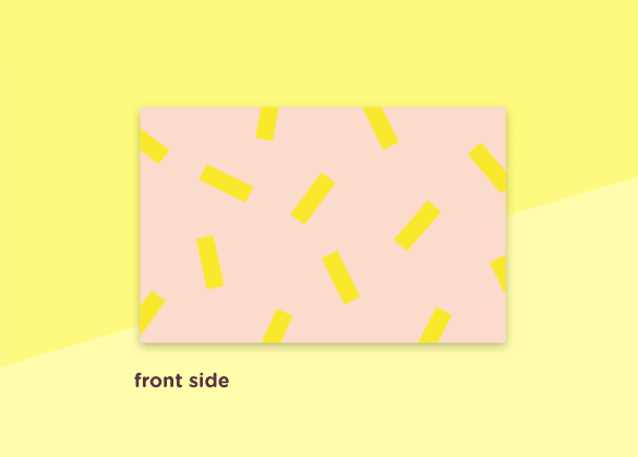 SOUS-BOIS - business cards  – "confetti jaune"