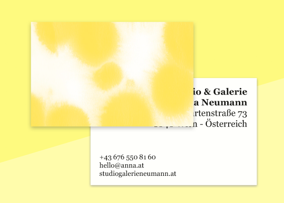 SOUS-BOIS - business cards  – "buvard yellow"