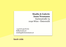 Laden Sie das Bild in den Galerie-Viewer, SOUS-BOIS - Visitenkarten - "Buvard Green"