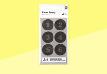 Load image into Gallery viewer, PAPER POETRY - Advent Stickers - Black