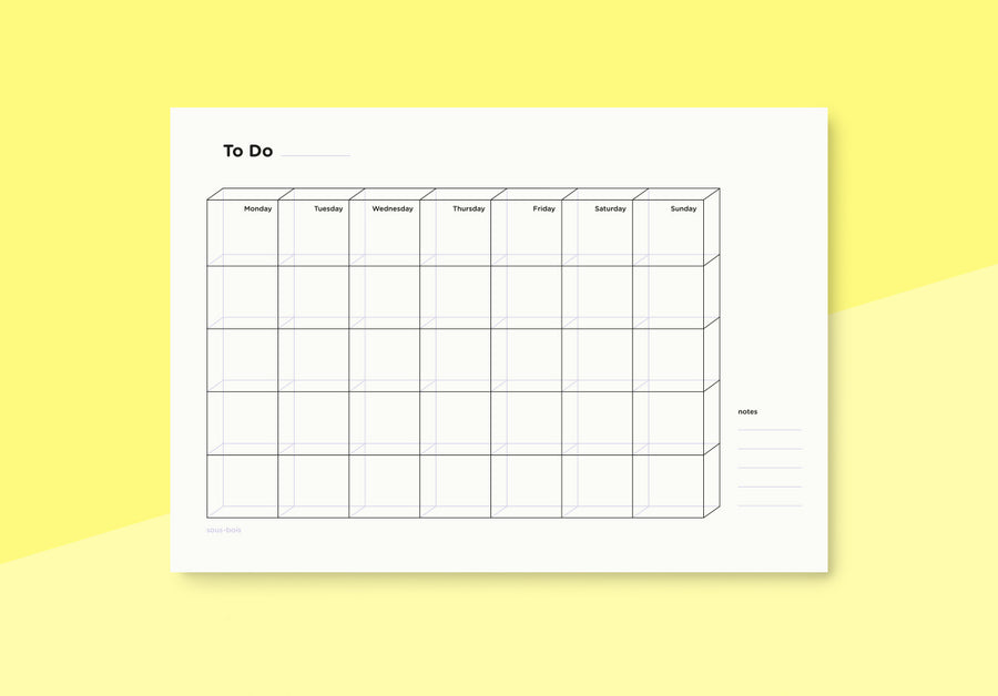SOUS-BOIS - Weekly planner desk pad