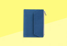 Load image into Gallery viewer, TRAVELER&#39;S FACTORY - Paper Cloth Zipper Passport size - Blue