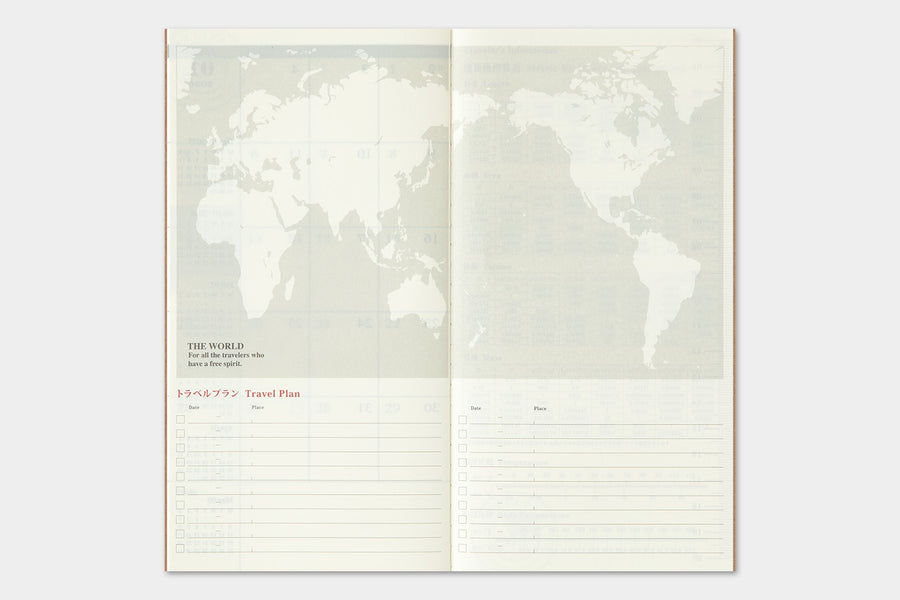 TRAVELER'S COMPANY - Traveler's Notebook Regular - 2025 monthly diary