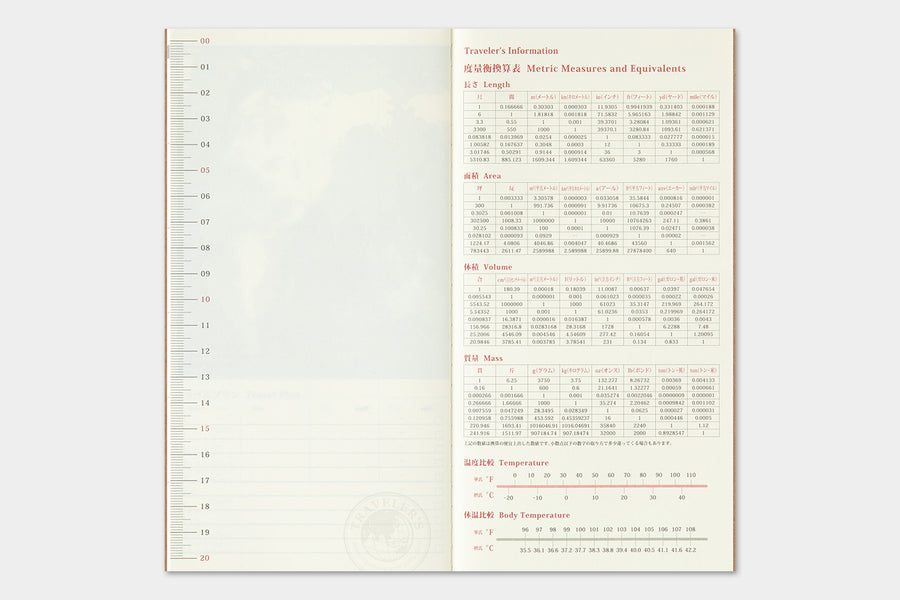 TRAVELER'S COMPANY - Traveler's Notebook Regular - 2025 monthly diary