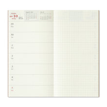Load image into Gallery viewer, TRAVELER&#39;S COMPANY - Traveler&#39;s Notebook Regular - 2025 weekly + memo diary - 2nd Half