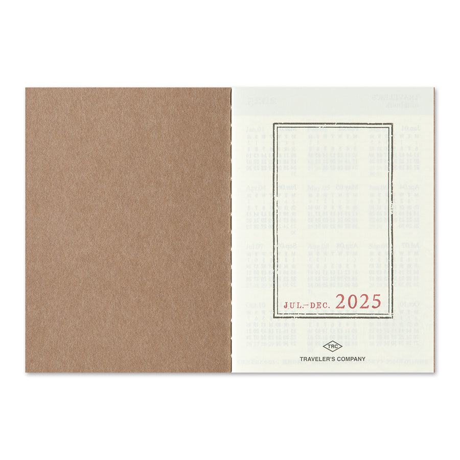 TRAVELER'S COMPANY - Traveler's Notebook Passport - 2025 weekly diary - 2nd Half