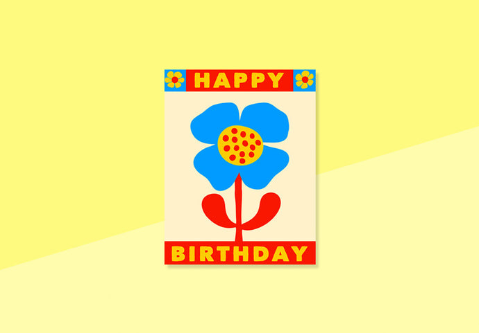 1973 - Postcard - Happy Birthday Flower