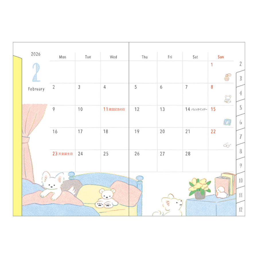 MIDORI - Taschenkalender 2026 - Mini Hund