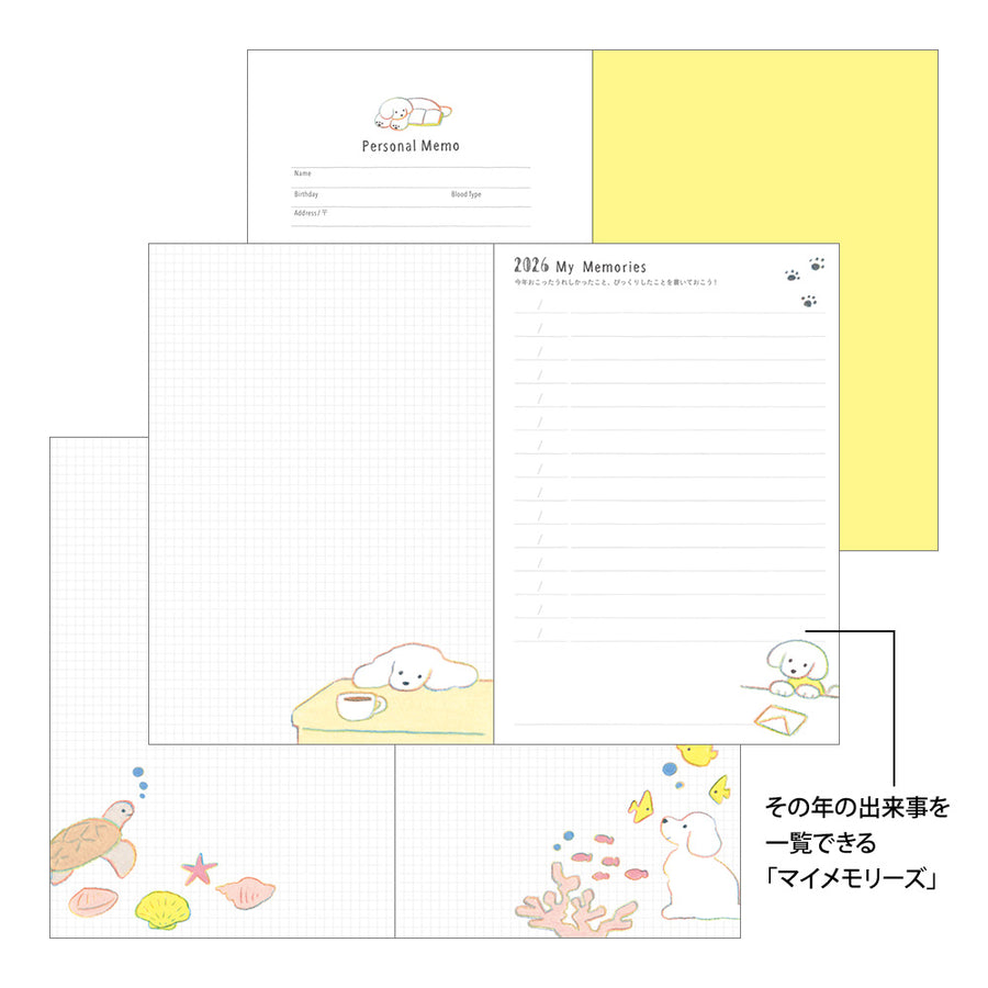 MIDORI - Pocket Diary 2026 - B6 Dog
