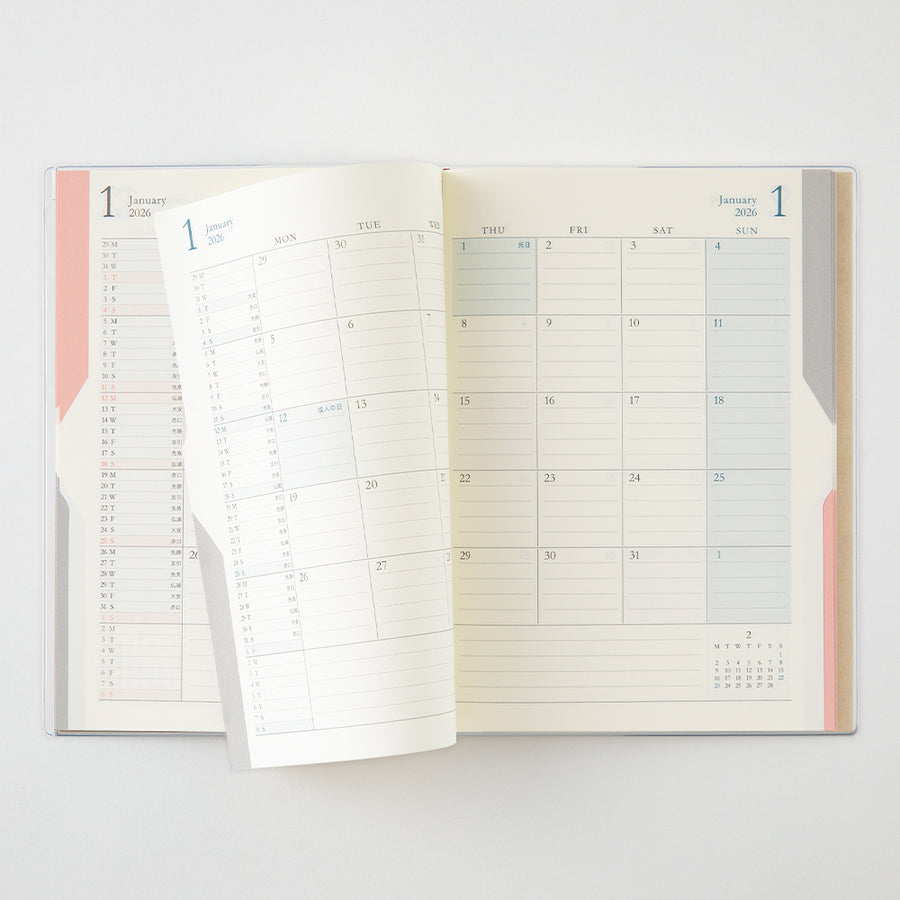 MIDORI - Double Schedule 2026 - B6 Beige