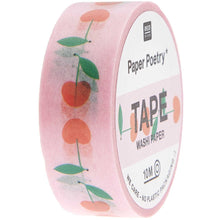 Laden Sie das Bild in den Galerie-Viewer, PAPER POETRY - Washi Tape - Kirschen rosa
