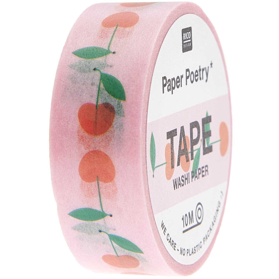 PAPER POETRY - Washi Tape - Kirschen rosa