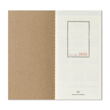 Load image into Gallery viewer, TRAVELER'S COMPANY - Traveler's Notebook Regular - 2026 weekly vertical diary - 2nd Half