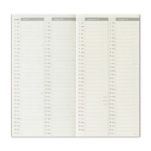 Load image into Gallery viewer, TRAVELER'S COMPANY - Traveler's Notebook Regular - 2026 weekly vertical diary - 2nd Half