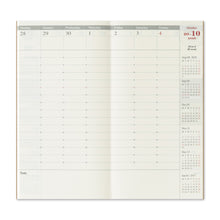 Load image into Gallery viewer, TRAVELER'S COMPANY - Traveler's Notebook Regular - 2026 weekly vertical diary - 2nd Half