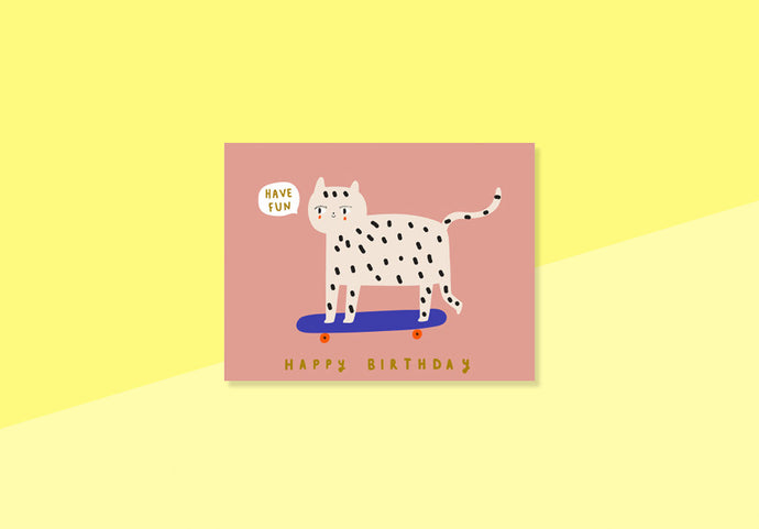 ALESS BAYLIS - Postcard - Happy Birthday Cat