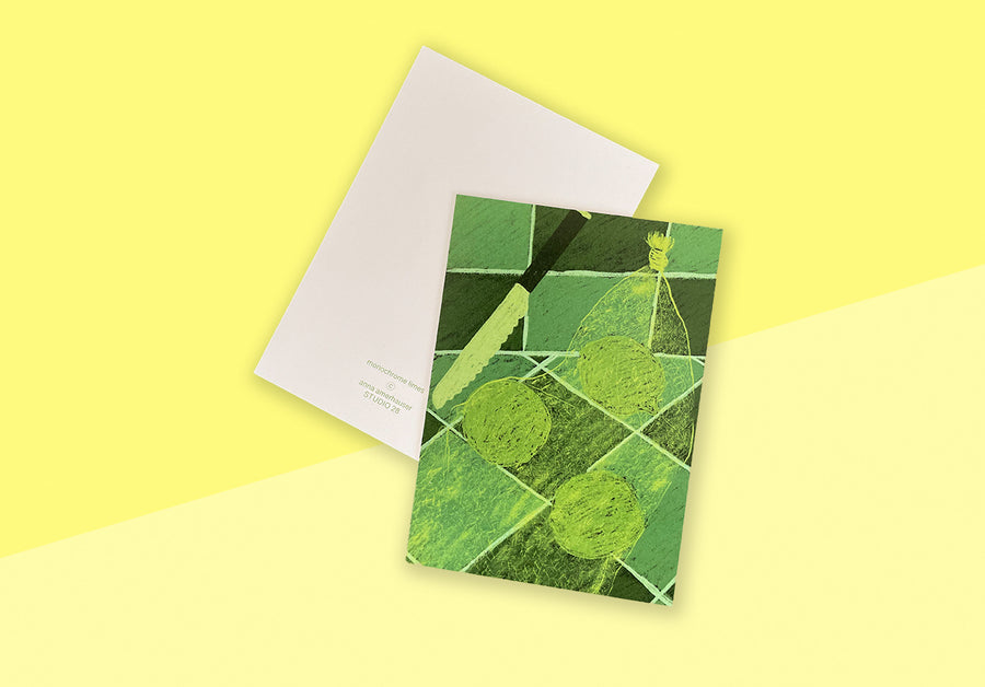 STUDIO 28 - Postcard - monochrome limes