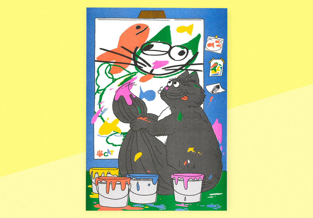 ANGELA KIRKWOOD - A3 poster - If pets could paint