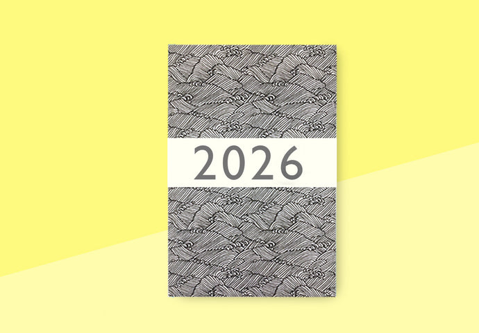 CARTA PURA - Calendar 2026 - Chiyogami large - Wellenspiel