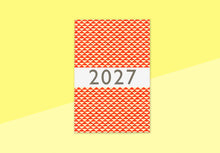 Load image into Gallery viewer, CARTA PURA - Calendar 2027 - Chiyogami Large - Orange Triangles