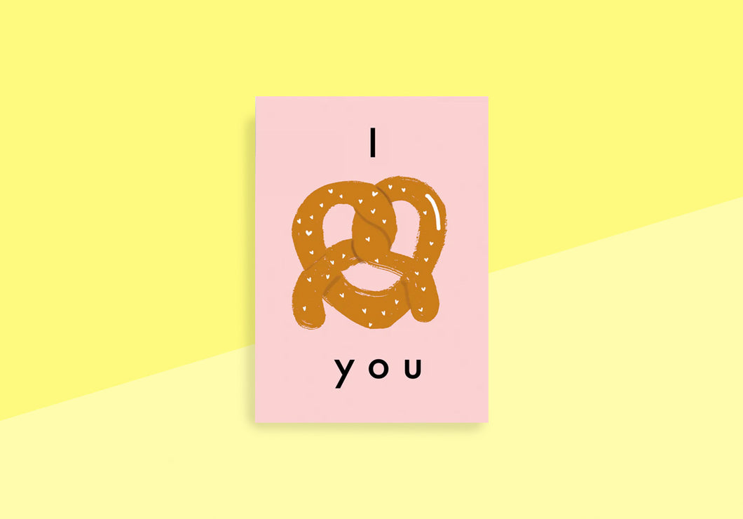 Carolyn Suzuki - Postkarte - Bretzel Liebe