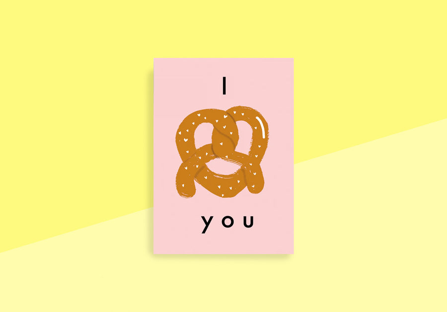 Carolyn Suzuki - Postkarte - Bretzel Liebe