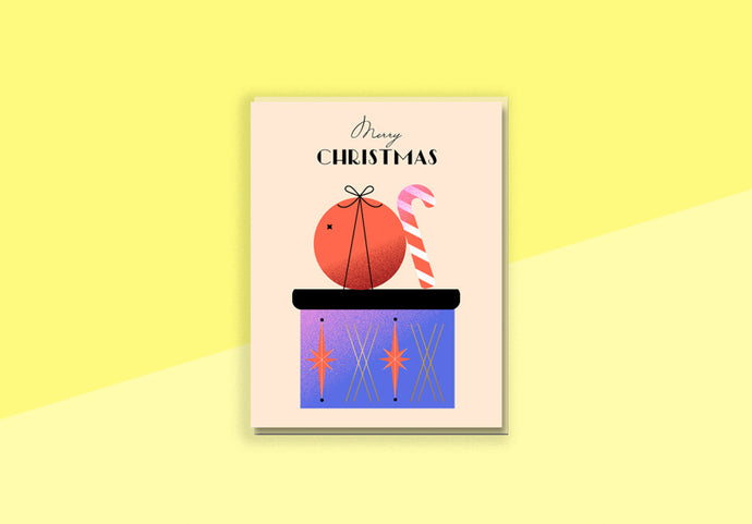 DARLING CLEMENTINE - Greeting Card - Merry Christmas Orange
