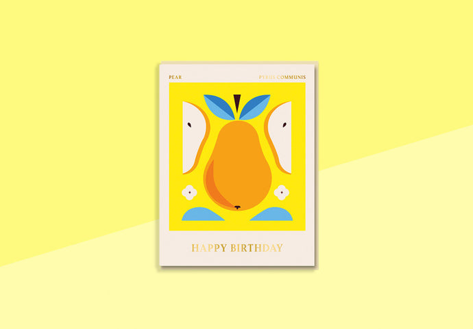 DARLING CLEMENTINE - Greeting Card - Happy Birthday Pear