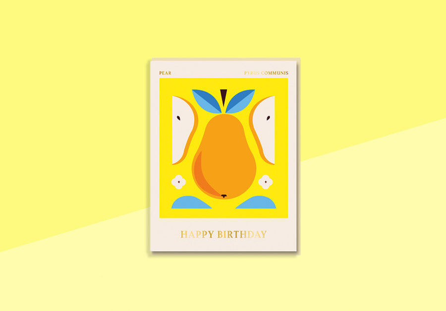 DARLING CLEMENTINE - Greeting Card - Happy Birthday Pear