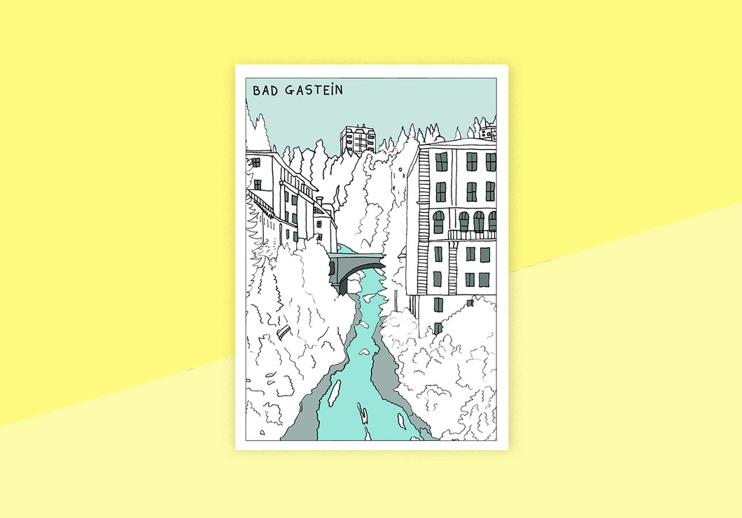 DELPHINE LÉGER - Postkarte - Bad Gastein grün