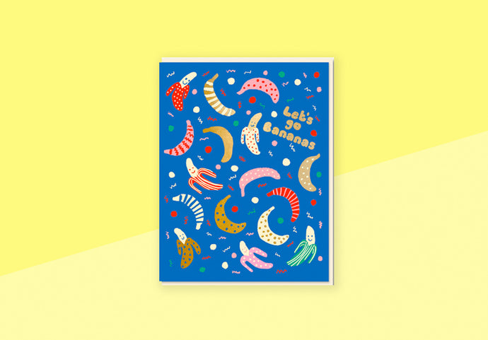 EMMA COOTER - Greeting card - Let's Go Bananas