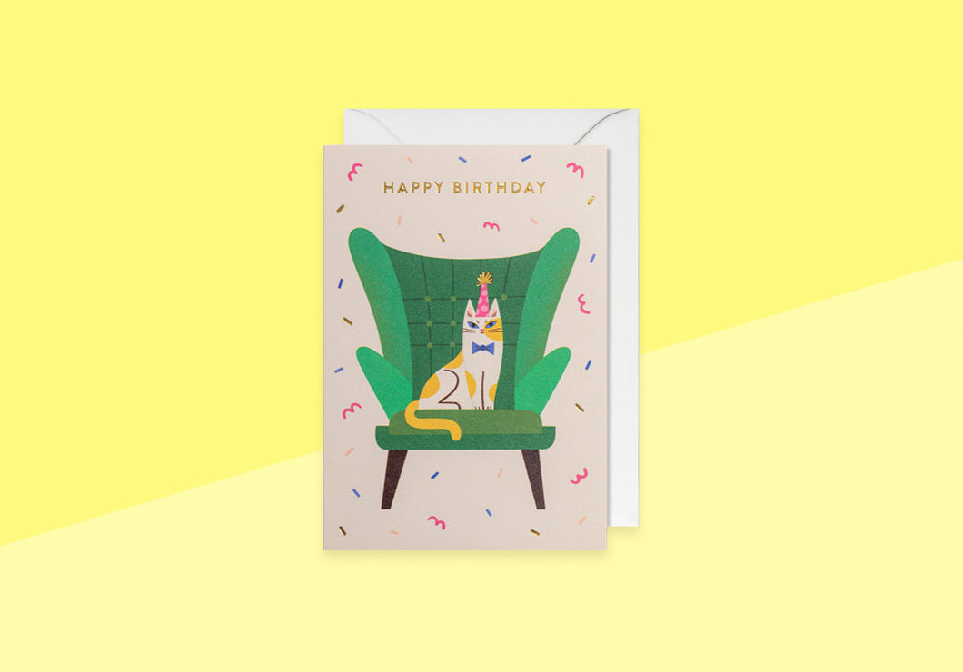 ESSI KIMPIMAKI - Greeting Card - Happy Birthday Chair