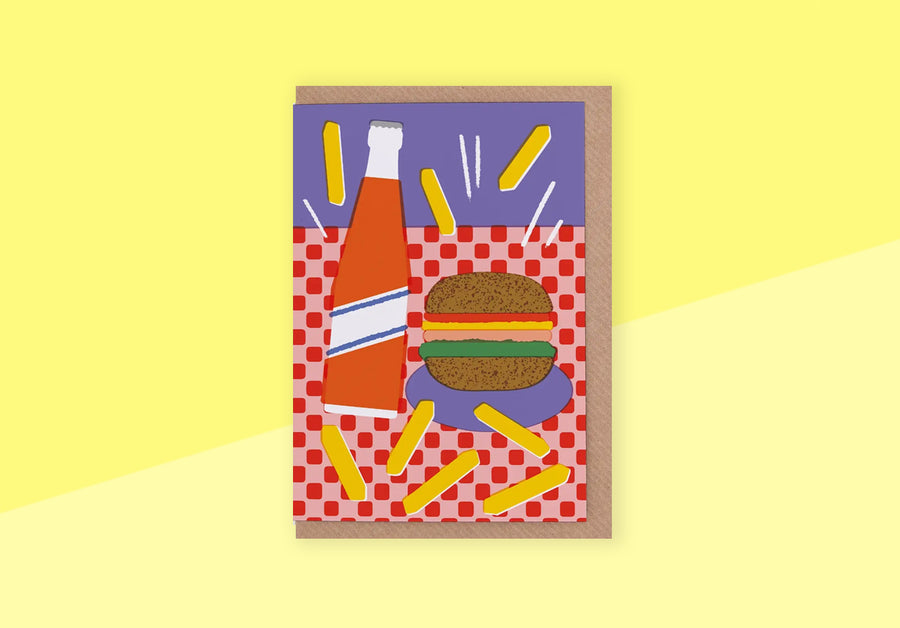 EVERMADE – Grußkarte – Burger & Pommes