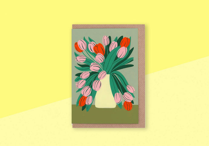 EVERMADE - Greeting Card - Pink Tulips