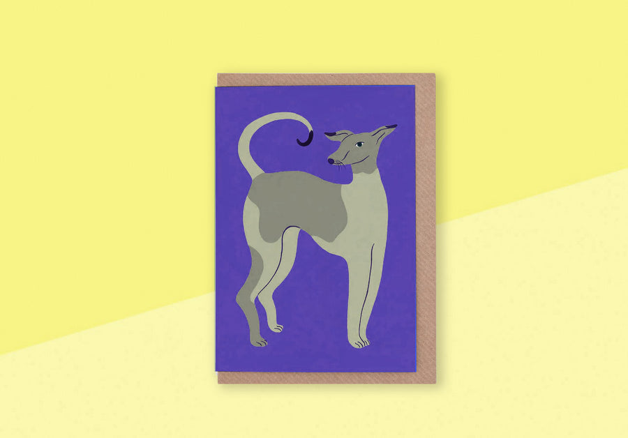 EVERMADE - Grußkarte - Junger Hund auf Blau