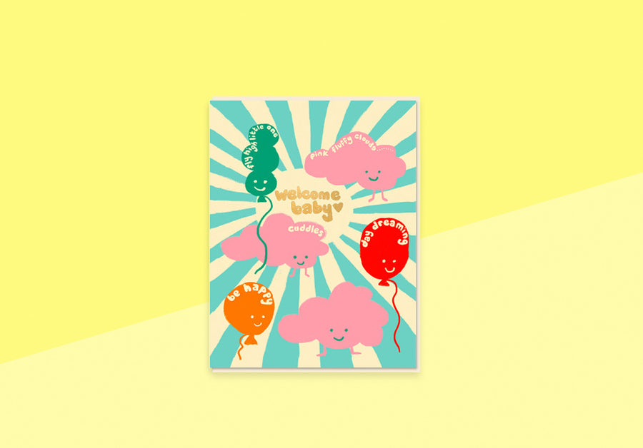EMMA COOTER - Greeting card - New Baby Clouds