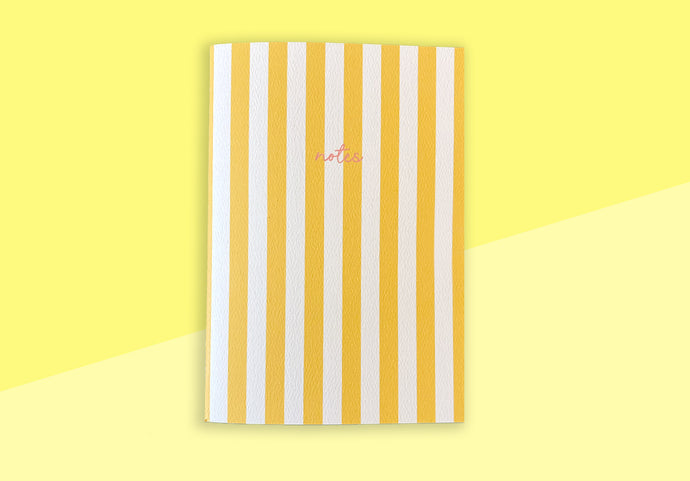 FIN - Striped Notebook - A5 - Yellow