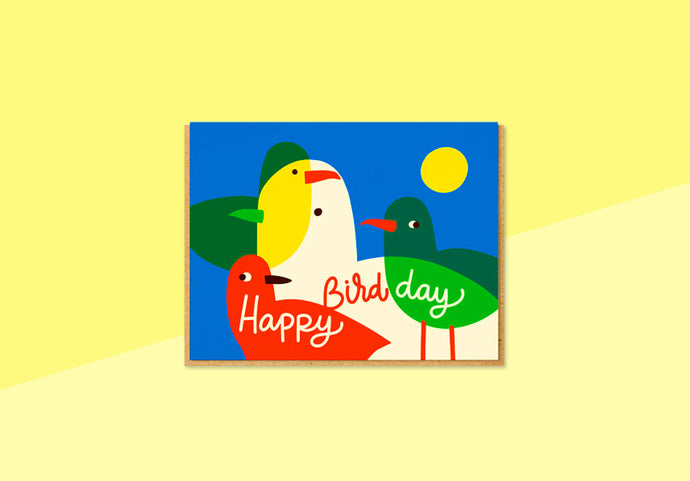 FLIP & LU – Grußkarte – Happy Birthday Birds