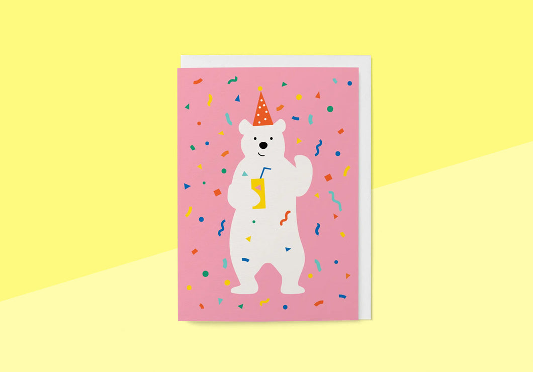GRAPHIC FACTORY - Greeting card - Polar Bear Party Time