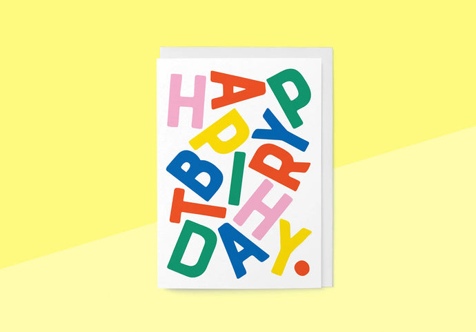 GRAPHIC FACTORY - Greeting card - Happy Birthday Letters