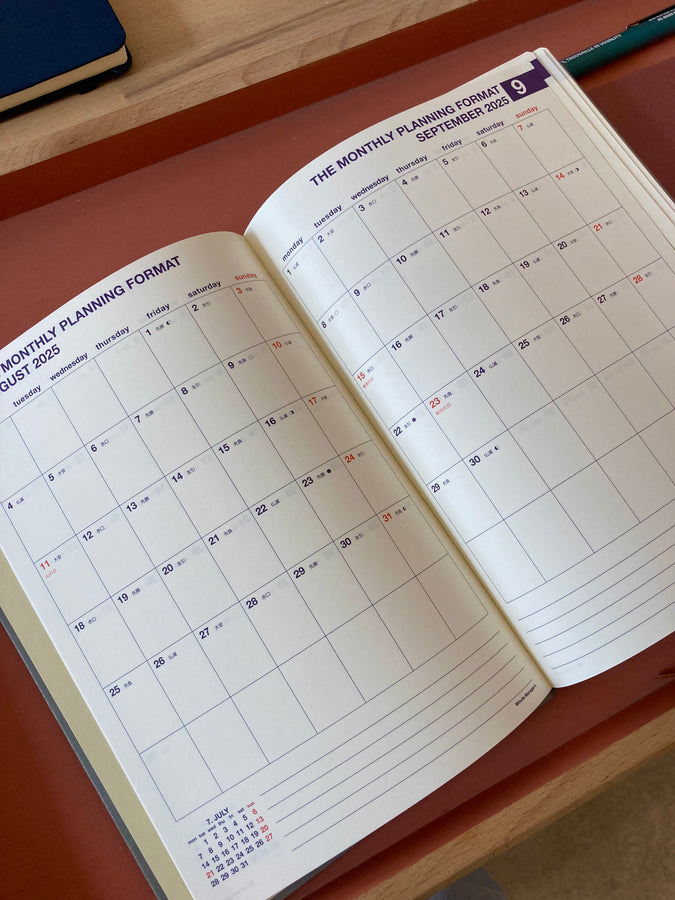 HIGHTIDE - Diary 2025 Minute Manager Left - A5 Navy