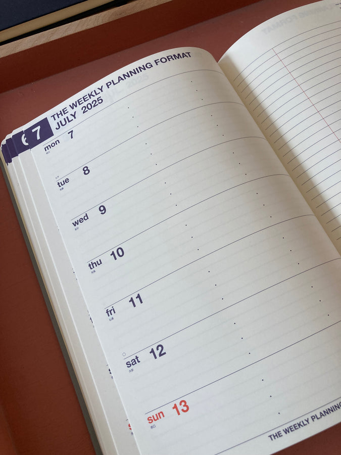 HIGHTIDE - Diary 2025 Minute Manager Left - A5 Navy