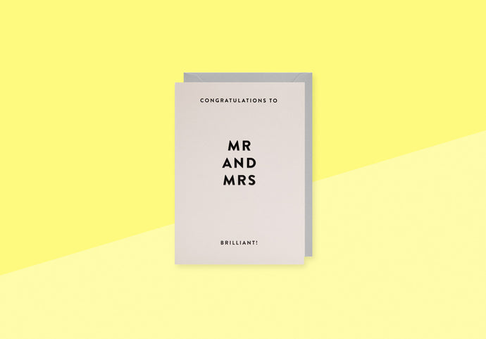 HOLD - Grußkarte - Mr & Mrs