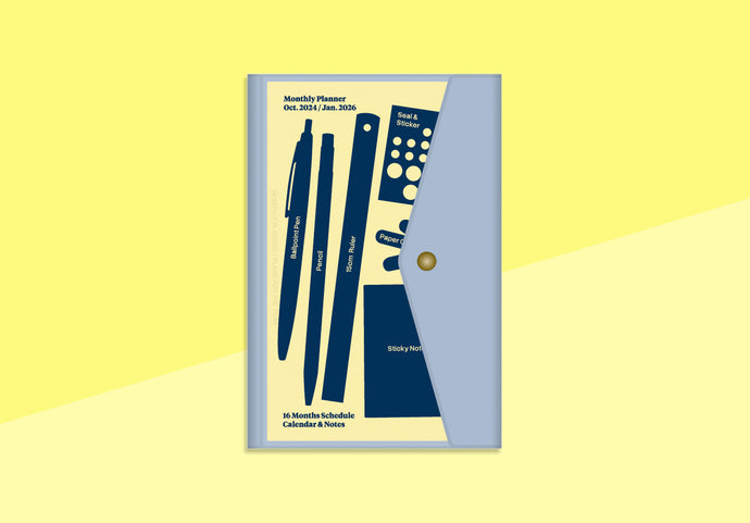 HIGHTIDE - Monthly Diary 2026 Fugen A5 - Light Grey