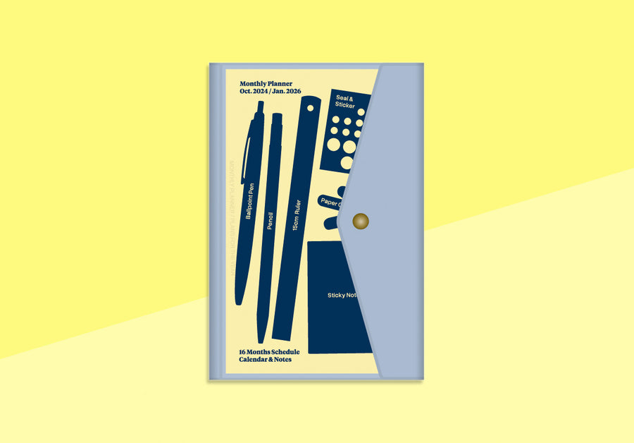 HIGHTIDE - Monthly Diary 2026 Fugen A5 - Light Grey